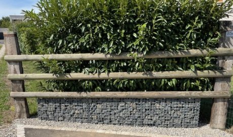 Création d'un muret en gabion