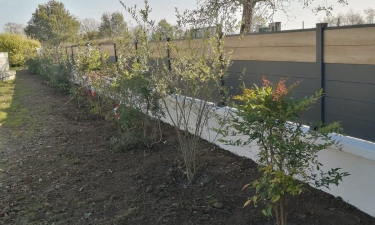 Aménagement extérieur - Arrachage de haies, réfection du mur de clôture, pose de barrières et plantation d’une nouvelle haie à Bourgoin Jallieu.